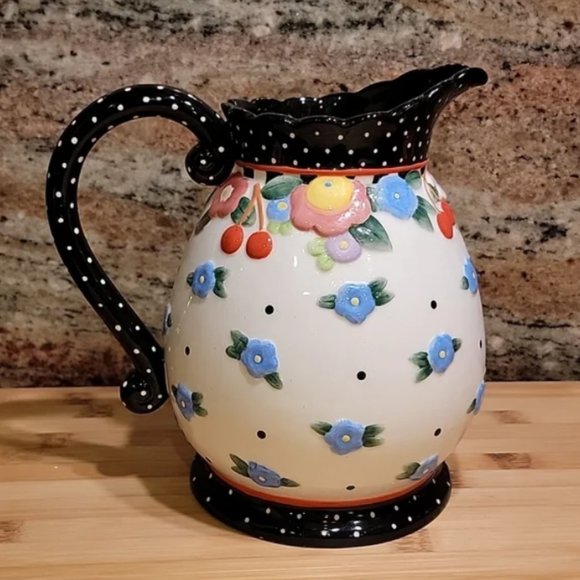 Mary Engelbreit Oh so Breit Ceramic water Pitcher ME 2000 - Picture 2 of 4